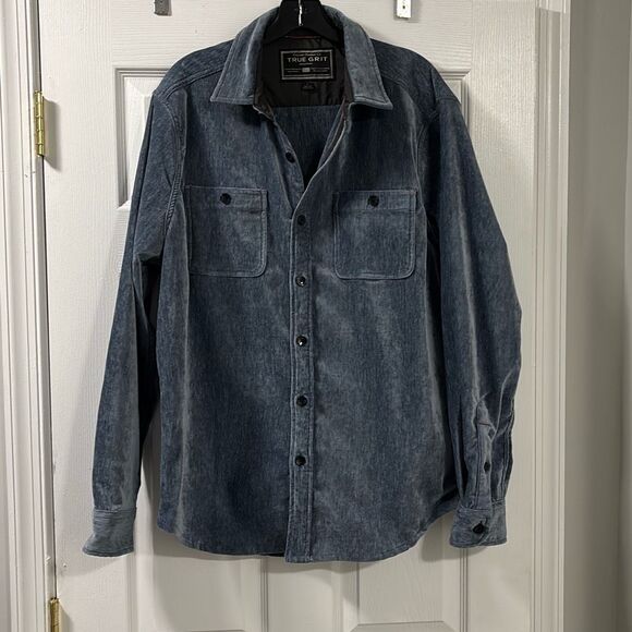True Grit Velvet Shirt Jacket size Large - Picture 1 of 4